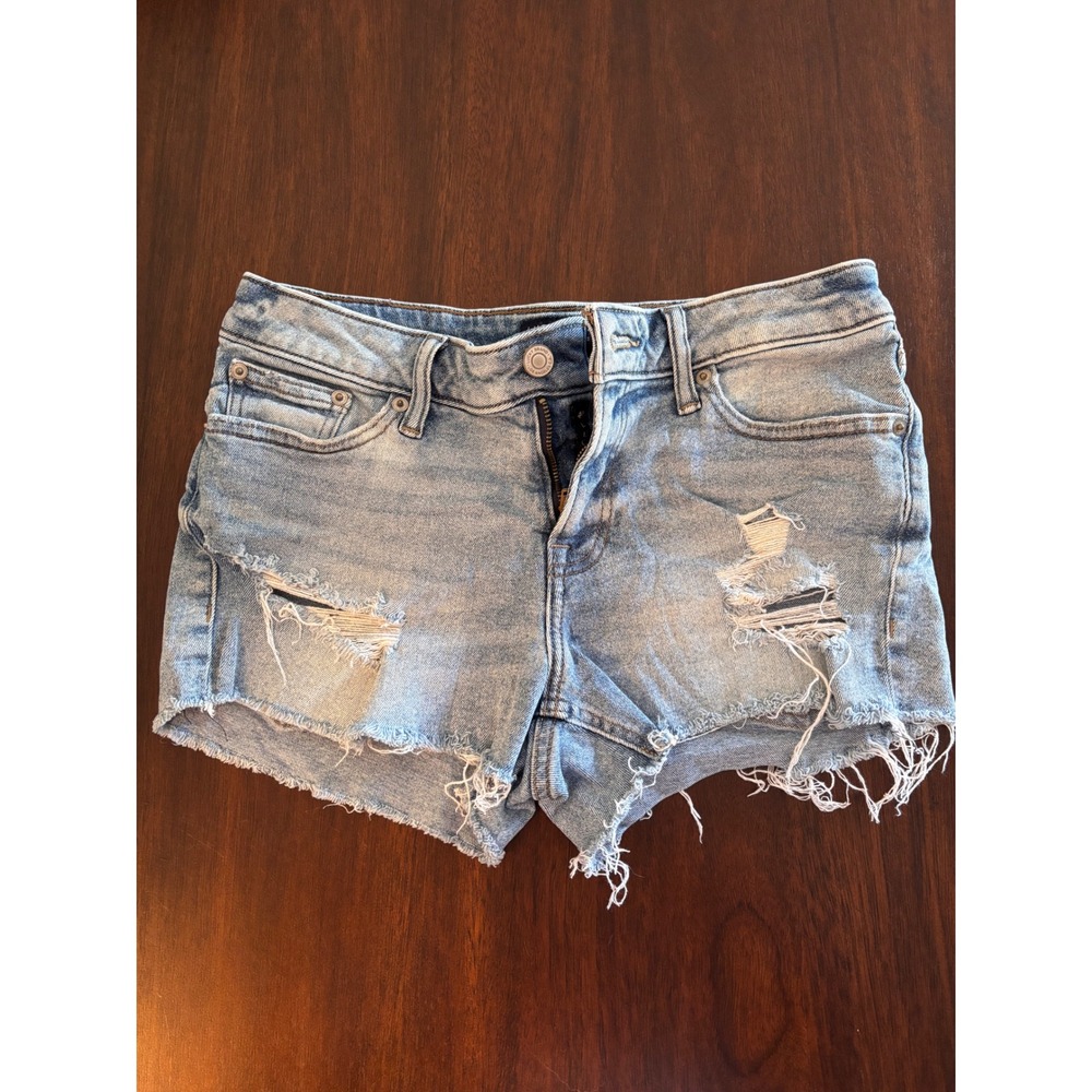 Lucky Brand The Cut Off Distressed Denim Shorts Light Wash Size 2 26